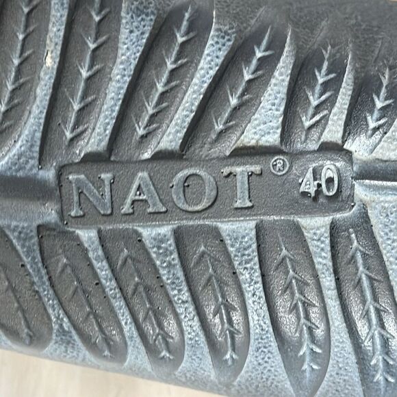 Naot Kumara Foggy Grey/Soft Gold Rose Leather Lace Up Casual Shoes Sz 40 - Picture 6 of 8